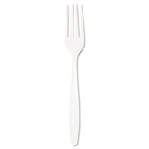 Guildware Heavyweight Plastic Forks, White, 10 Boxes of 100