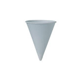 Cone Water Paper Cups Rolled Rim in Whites