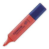 Highlighter, Broad Chisel Tip, Fluorescent Red