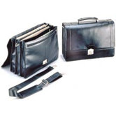 Leather Briefcase with Shoulder Strap