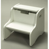 Storage Step Stool in White