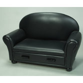 Upholstered Chaise Lounge with Drawer