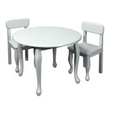 Queen Anne Kids 3 Piece Table and Chair Set