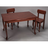 Queen Anne Kids 3 Piece Table and Chair Set