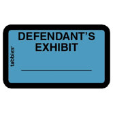 Legal Exhibit Labels, "Defendant", 1-5/8"x1",252/PK,Blue