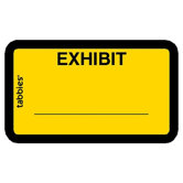 Legal Exhibit Labels, "Exhibit", 1-5/8"x1", 252 per Pack, Yellow