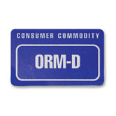 Shipping Label, ORM-D, 500 per Roll, Blue/White