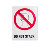 Shipping Label, Do Not Stack, 500 per Roll, Red/Black