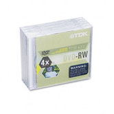 DVD-Rw Discs 4.7Gb 4X with Jewel Cases, 5/Pack