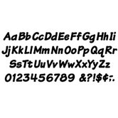 Ready Letters 4 Inch Italic Black