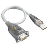 USB/Serial Adapter Cable, 17 in, Gray