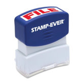 Stamp, Pre-Inked, "File", 9/16"x1-11/16" Imp, Red