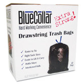 Bluecollar Drawstring Trash Bags, 80/Box