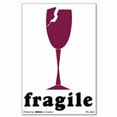 "Fragile" Self-Adhesive Shipping Labels, 4 x 6, 500 per Roll