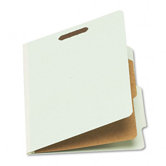 Pressboard Classification Folder, Letter, Four-Section, 10/Box