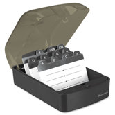 Push-Button Business Card File