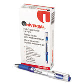 High Capacity Roller Ball Stick Gel Pen, 12/Pack