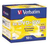 Dvd+Rw Discs, 4.7Gb, 4X, 10/Pack