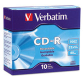 Cd-R Discs, 700Mb/80Min, 52X, 10/Pack