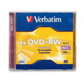 DVD+RW, w/ Jewel Case, 1x-4x Recording Speed, 4.7GB