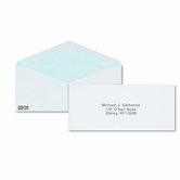 Inkjet/Laser Printer Security Tinted Envelope, V-Flap, #10, White, 100/box
