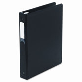 Locking No-Gap Round Ring Binder w/Label Holder, 1in Cap