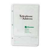 Looseleaf Phone/Address Book Refill, 5-1/2 x 8-1/2, 80 Sheets, 2012