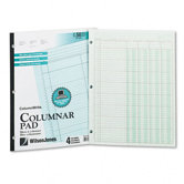 Accounting Pad, Four Eight-Unit Columns, Letter, 50-Sheet Pad