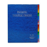 Desk File/Sorter, Indexed 1-31, 12"x10", Midnight Blue