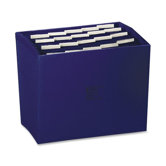 Insertable Tab Expanding File,w/o Flaps, 12"x10", Dark Blue or Red
