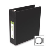 Basic Vinyl Round Ring Binder, 3" Capacity, Black