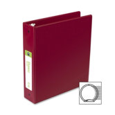 Basic Vinyl Round Ring Binder, 2" Capacity, Burgundy