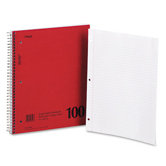 Mid Tier Single Subject Notebook, College Rule, Ltr, White, 100 Sheets/Pad