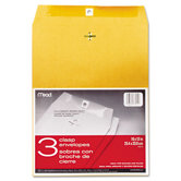 Clasp Envelope, 10 x 13, 24lb, Kraft, 3/Pack