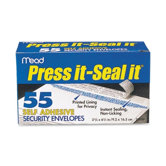 Press-It Seal-It Security Envelope, 3 5/8 X 6 1/2, 20 Lb, 55/Box