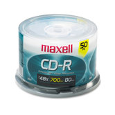Spindle Cd-R Discs, 700Mb/80Min, 48X, 50/Pack
