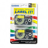 Tape Cassettes for Kl Label Makers, 18Mm X 26Ft, 2/Pack