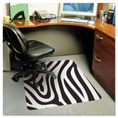 Zebra Medium Pile Carpet Chair Mat
