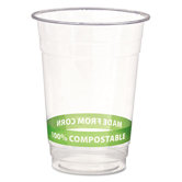Greenstripe Renewable Resource Compostable Cold Drink Cups, 16 Oz, 1000/Carton
