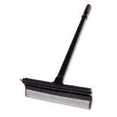 Plastic Squeegee/Scrubber, 24" L, Wood Handle, Black
