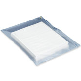 Data Batch Bag w/ Card Pocket, w/ Vinyl Zipper, 16-1/4"x12-1/2", Clear