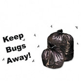 Insect-Repellent Trash Garbage Bags, 55 Gal, 2Mil, 37 X 52, 65/Box
