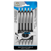 Super Smooth Retractable Ballpoint Pens (5 Pack)