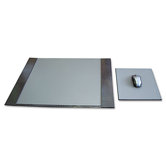 Eco-Friendly Croc Embossed Desk Pads and Mouse Pads, 24 1/2 x 19, Black
