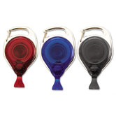 Advantus Recycled Carabiner-Style Badge Reels,34" Extension, 20/Pack