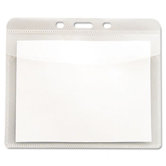 Advantus Pvc-Free Badge Holders, Vertical, 3" X 4", Clear, 50/Pack