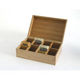 Bamboo 8-Compartment Tea Box