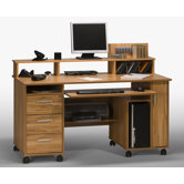 104,6cm Computertisch in Kernbuche
