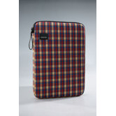 Plaid Laptop Sleeve in Red / Blue