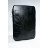 Black Croc Laptop Sleeve